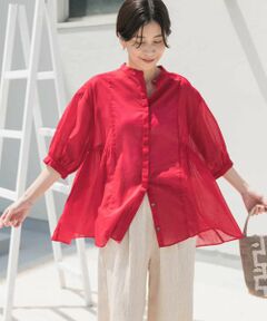 URBAN RESEARCH DOORS / アーバンリサーチ ドアーズ シャツ・ブラウス | 『UR TECH』ボイルサイドギャザーブラウス