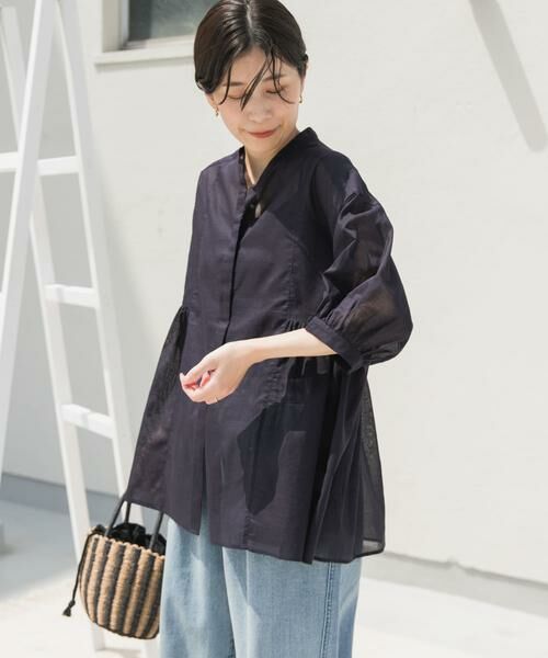 URBAN RESEARCH DOORS / アーバンリサーチ ドアーズ シャツ・ブラウス | 『UR TECH』ボイルサイドギャザーブラウス | 詳細18