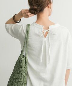 URBAN RESEARCH DOORS / アーバンリサーチ ドアーズ シャツ・ブラウス | リネンレーヨンバックリボンブラウス