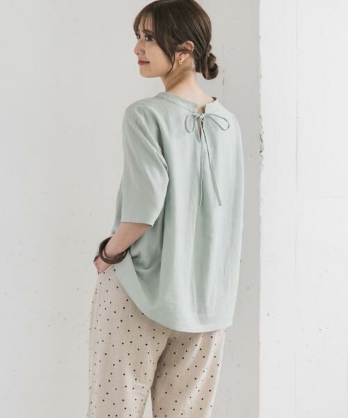 URBAN RESEARCH DOORS / アーバンリサーチ ドアーズ シャツ・ブラウス | リネンレーヨンバックリボンブラウス | 詳細10