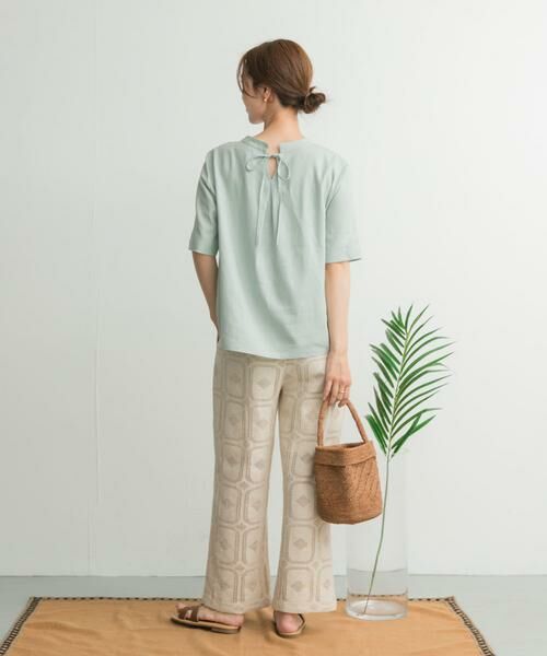 URBAN RESEARCH DOORS / アーバンリサーチ ドアーズ シャツ・ブラウス | リネンレーヨンバックリボンブラウス | 詳細7