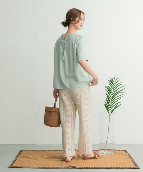 URBAN RESEARCH DOORS / アーバンリサーチ ドアーズ シャツ・ブラウス | リネンレーヨンバックリボンブラウス | 詳細8