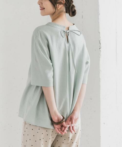 URBAN RESEARCH DOORS / アーバンリサーチ ドアーズ シャツ・ブラウス | リネンレーヨンバックリボンブラウス | 詳細9