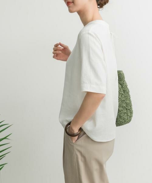 URBAN RESEARCH DOORS / アーバンリサーチ ドアーズ シャツ・ブラウス | リネンレーヨンバックリボンブラウス | 詳細23