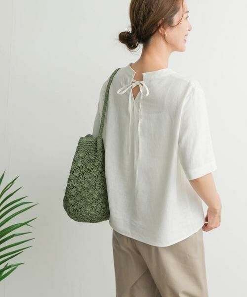 URBAN RESEARCH DOORS / アーバンリサーチ ドアーズ シャツ・ブラウス | リネンレーヨンバックリボンブラウス | 詳細24