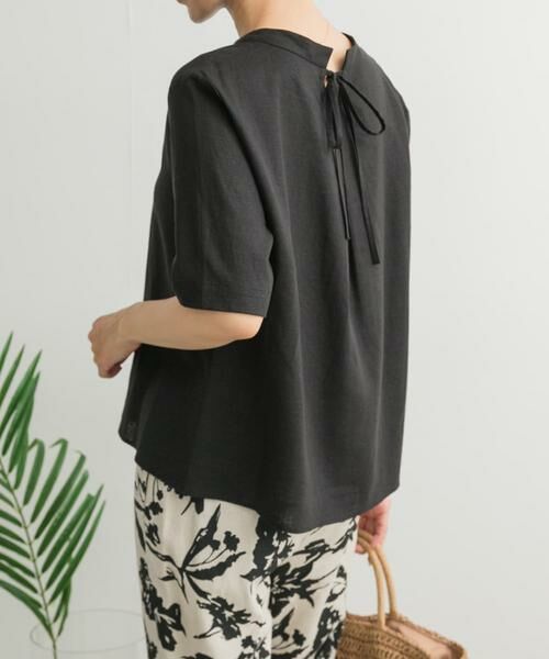 URBAN RESEARCH DOORS / アーバンリサーチ ドアーズ シャツ・ブラウス | リネンレーヨンバックリボンブラウス | 詳細30