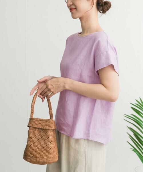 試着のみタグ有りURBANRESEARCH DOORSリネンブラウス セール】 リネンバックタックブラウス （シャツ・ブラウス