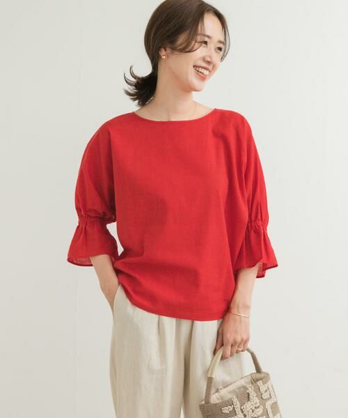 URBAN RESEARCH DOORS / アーバンリサーチ ドアーズ シャツ・ブラウス | 『WEB/一部店舗限定サイズ』『UR TECH 高機能リネン』キャンディースリーブブラウス | 詳細1