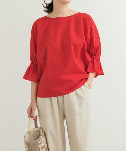 URBAN RESEARCH DOORS / アーバンリサーチ ドアーズ シャツ・ブラウス | 『WEB/一部店舗限定サイズ』『UR TECH 高機能リネン』キャンディースリーブブラウス | 詳細2