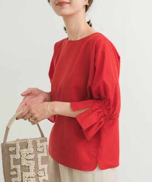 URBAN RESEARCH DOORS / アーバンリサーチ ドアーズ シャツ・ブラウス | 『WEB/一部店舗限定サイズ』『UR TECH 高機能リネン』キャンディースリーブブラウス | 詳細3