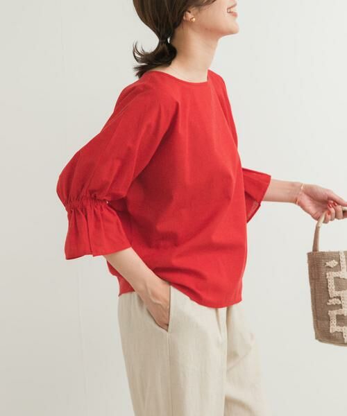 URBAN RESEARCH DOORS / アーバンリサーチ ドアーズ シャツ・ブラウス | 『WEB/一部店舗限定サイズ』『UR TECH 高機能リネン』キャンディースリーブブラウス | 詳細5