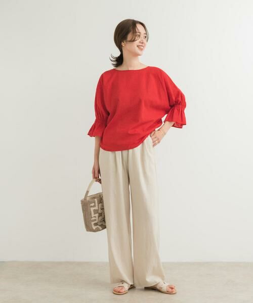 URBAN RESEARCH DOORS / アーバンリサーチ ドアーズ シャツ・ブラウス | 『WEB/一部店舗限定サイズ』『UR TECH 高機能リネン』キャンディースリーブブラウス | 詳細6