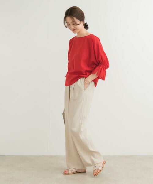 URBAN RESEARCH DOORS / アーバンリサーチ ドアーズ シャツ・ブラウス | 『WEB/一部店舗限定サイズ』『UR TECH 高機能リネン』キャンディースリーブブラウス | 詳細7