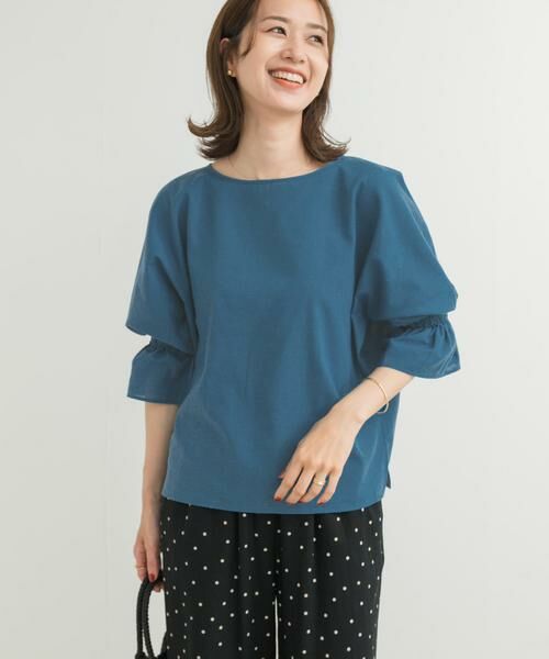 URBAN RESEARCH DOORS / アーバンリサーチ ドアーズ シャツ・ブラウス | 『WEB/一部店舗限定サイズ』『UR TECH 高機能リネン』キャンディースリーブブラウス | 詳細16