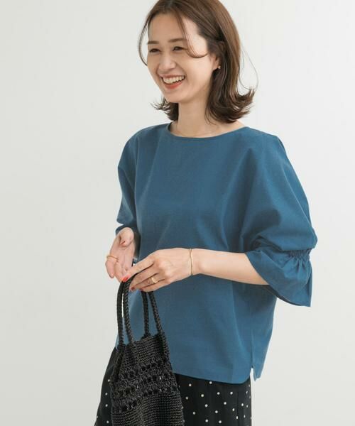 URBAN RESEARCH DOORS / アーバンリサーチ ドアーズ シャツ・ブラウス | 『WEB/一部店舗限定サイズ』『UR TECH 高機能リネン』キャンディースリーブブラウス | 詳細17