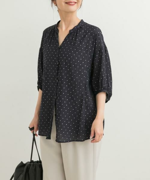 URBAN RESEARCH DOORS / アーバンリサーチ ドアーズ シャツ・ブラウス | グリッタードットギャザーブラウス | 詳細10