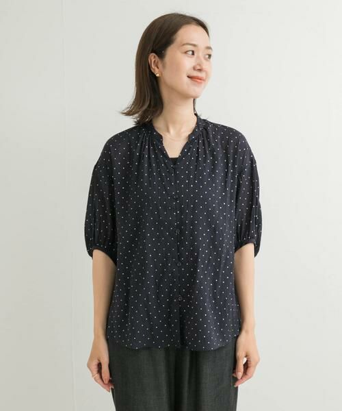 URBAN RESEARCH DOORS / アーバンリサーチ ドアーズ シャツ・ブラウス | グリッタードットギャザーブラウス | 詳細12