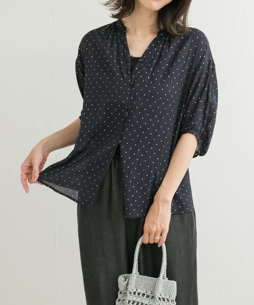 URBAN RESEARCH DOORS / アーバンリサーチ ドアーズ シャツ・ブラウス | グリッタードットギャザーブラウス | 詳細4