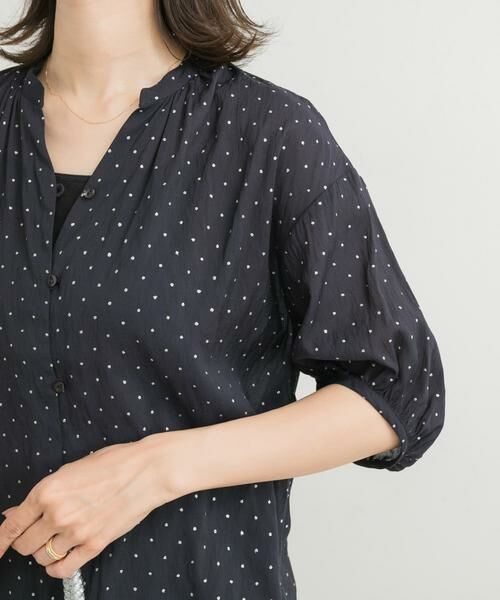 URBAN RESEARCH DOORS / アーバンリサーチ ドアーズ シャツ・ブラウス | グリッタードットギャザーブラウス | 詳細5
