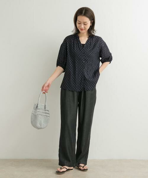 URBAN RESEARCH DOORS / アーバンリサーチ ドアーズ シャツ・ブラウス | グリッタードットギャザーブラウス | 詳細8