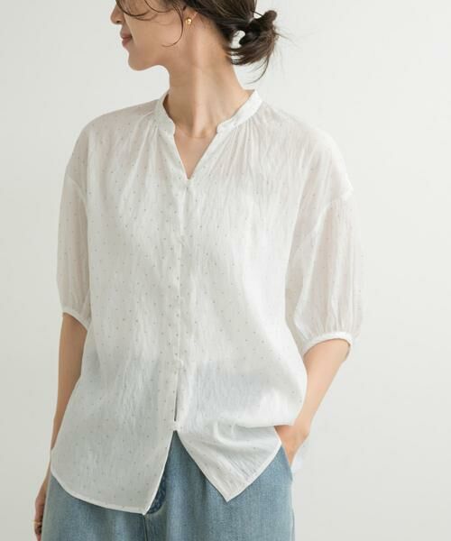 URBAN RESEARCH DOORS / アーバンリサーチ ドアーズ シャツ・ブラウス | グリッタードットギャザーブラウス | 詳細23