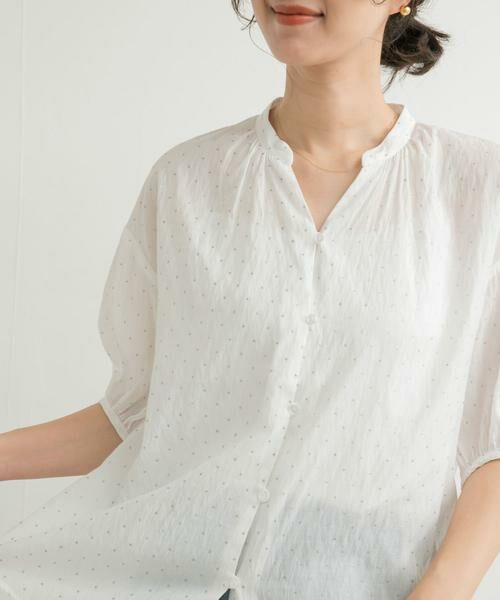 URBAN RESEARCH DOORS / アーバンリサーチ ドアーズ シャツ・ブラウス | グリッタードットギャザーブラウス | 詳細24