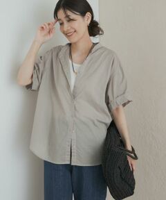 URBAN RESEARCH DOORS / アーバンリサーチ ドアーズ シャツ・ブラウス | 製品染めロールスリーブブラウス