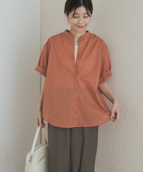 URBAN RESEARCH DOORS / アーバンリサーチ ドアーズ シャツ・ブラウス | 製品染めロールスリーブブラウス | 詳細1