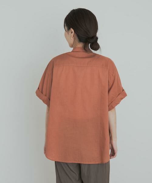 URBAN RESEARCH DOORS / アーバンリサーチ ドアーズ シャツ・ブラウス | 製品染めロールスリーブブラウス | 詳細10