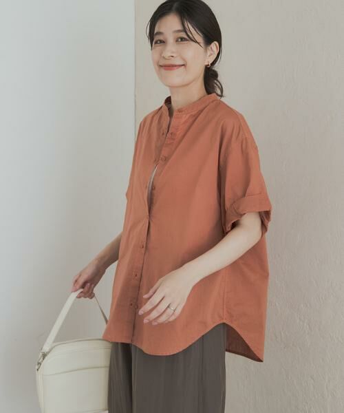 URBAN RESEARCH DOORS / アーバンリサーチ ドアーズ シャツ・ブラウス | 製品染めロールスリーブブラウス | 詳細2