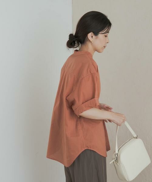 URBAN RESEARCH DOORS / アーバンリサーチ ドアーズ シャツ・ブラウス | 製品染めロールスリーブブラウス | 詳細3