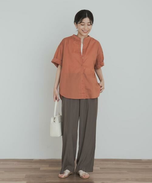 URBAN RESEARCH DOORS / アーバンリサーチ ドアーズ シャツ・ブラウス | 製品染めロールスリーブブラウス | 詳細6