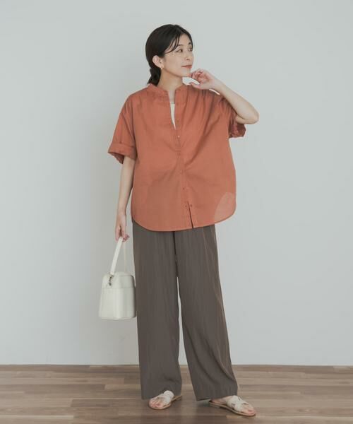 URBAN RESEARCH DOORS / アーバンリサーチ ドアーズ シャツ・ブラウス | 製品染めロールスリーブブラウス | 詳細7