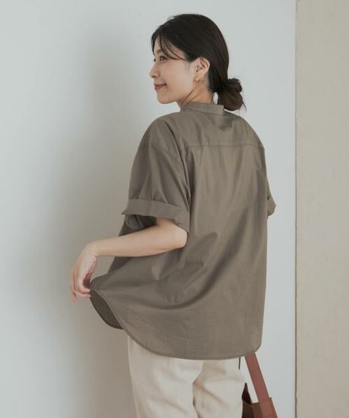 URBAN RESEARCH DOORS / アーバンリサーチ ドアーズ シャツ・ブラウス | 製品染めロールスリーブブラウス | 詳細17