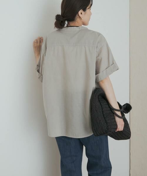 URBAN RESEARCH DOORS / アーバンリサーチ ドアーズ シャツ・ブラウス | 製品染めロールスリーブブラウス | 詳細27