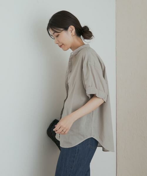 URBAN RESEARCH DOORS / アーバンリサーチ ドアーズ シャツ・ブラウス | 製品染めロールスリーブブラウス | 詳細28