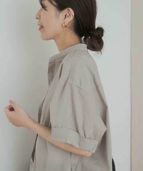 URBAN RESEARCH DOORS / アーバンリサーチ ドアーズ シャツ・ブラウス | 製品染めロールスリーブブラウス | 詳細29