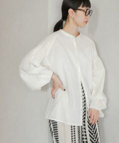 URBAN RESEARCH DOORS / アーバンリサーチ ドアーズ シャツ・ブラウス | 刺繍ボリュームスリーブブラウス