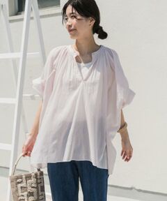 URBAN RESEARCH DOORS / アーバンリサーチ ドアーズ シャツ・ブラウス | コットンボイルロールアップスリーブブラウス
