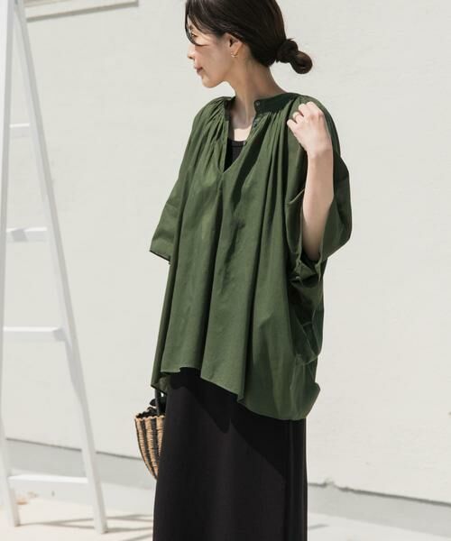 URBAN RESEARCH DOORS / アーバンリサーチ ドアーズ シャツ・ブラウス | コットンボイルロールアップスリーブブラウス | 詳細2