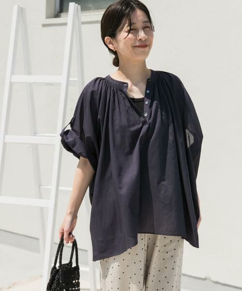 URBAN RESEARCH DOORS / アーバンリサーチ ドアーズ シャツ・ブラウス | コットンボイルロールアップスリーブブラウス | 詳細12