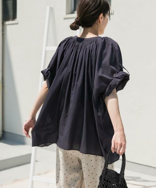 URBAN RESEARCH DOORS / アーバンリサーチ ドアーズ シャツ・ブラウス | コットンボイルロールアップスリーブブラウス | 詳細14