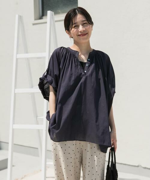URBAN RESEARCH DOORS / アーバンリサーチ ドアーズ シャツ・ブラウス | コットンボイルロールアップスリーブブラウス | 詳細15