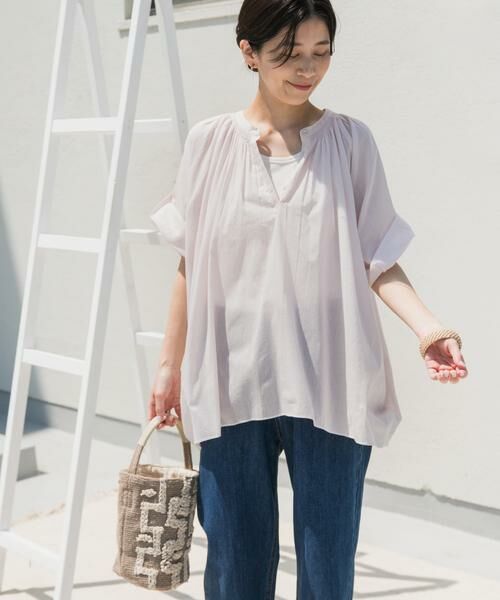 URBAN RESEARCH DOORS / アーバンリサーチ ドアーズ シャツ・ブラウス | コットンボイルロールアップスリーブブラウス | 詳細27