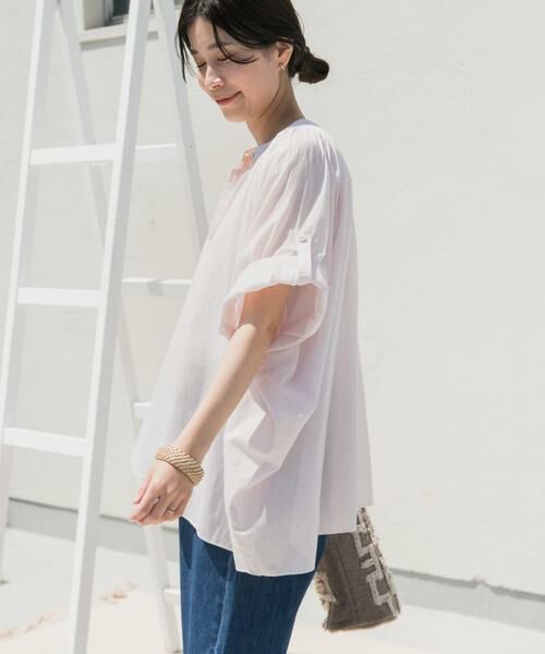 URBAN RESEARCH DOORS / アーバンリサーチ ドアーズ シャツ・ブラウス | コットンボイルロールアップスリーブブラウス | 詳細30