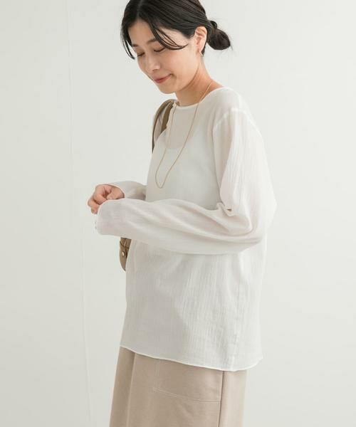 URBAN RESEARCH DOORS / アーバンリサーチ ドアーズ シャツ・ブラウス | コットンシアーTブラウス | 詳細2