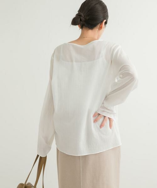 URBAN RESEARCH DOORS / アーバンリサーチ ドアーズ シャツ・ブラウス | コットンシアーTブラウス | 詳細4