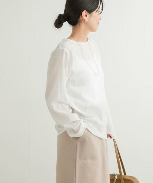 URBAN RESEARCH DOORS / アーバンリサーチ ドアーズ シャツ・ブラウス | コットンシアーTブラウス | 詳細5