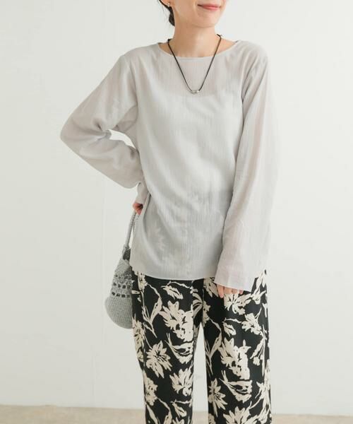 URBAN RESEARCH DOORS / アーバンリサーチ ドアーズ シャツ・ブラウス | コットンシアーTブラウス | 詳細10