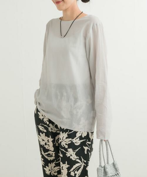 URBAN RESEARCH DOORS / アーバンリサーチ ドアーズ シャツ・ブラウス | コットンシアーTブラウス | 詳細11